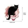thumbnail image 3 of Uxgjfwu 2D Black Cat Acrylic Christmas Ornaments, Expressive Holiday Tree Pendant for Car or Home Decor, 3 of 3