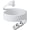White, variant on Flat Plug Extension Cord, 1 FT 16/3 Awg Grounded Power Cable, 2 Pack, 3 Outlets Power Strip for Indoor Use, SPT-3 Cord, Space Saving for Office, School, Travel, Dorm, ETL Listed, Black