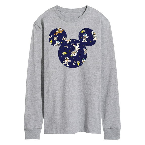 Mickey & Friends - Space Pattern - Men's Long Sleeve T-Shirt