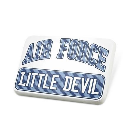 Porcelein Pin Air Force Little Devil, Blue stripes Lapel Badge – NEONBLOND