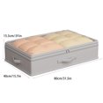 thumbnail image 2 of Extra Large Under Bed Storage Bag, Flat Foldable Container for Down Jackets and Quilts, High Capacity Clothes Organizer for Seasonal Storage, Gray, 2 of 4