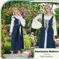 thumbnail image 7 of MYATED Renaissance Medieval Women's Dress Women Renaissance Victorian Costume Outfit Irish Dress Halloween Costume for Women,Blue,XXL, 7 of 7