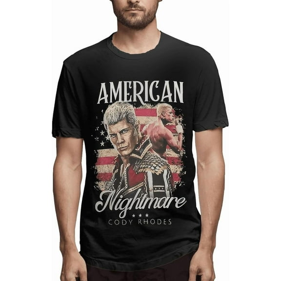 Cody and Rhodes Adult Mans Short-Sleeve Shirt Vintage Shirts Cotton Round Neck T-Shirt Tops Clothing for Men T-Shirts