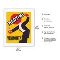 thumbnail image 2 of Martini Vermouth Liquor - Martini & Rossi - Vintage Advertising Poster by Giuseppe Riccobaldi c.1930 - Fine Art Rolled Canvas Print 16in x 20in, 2 of 4