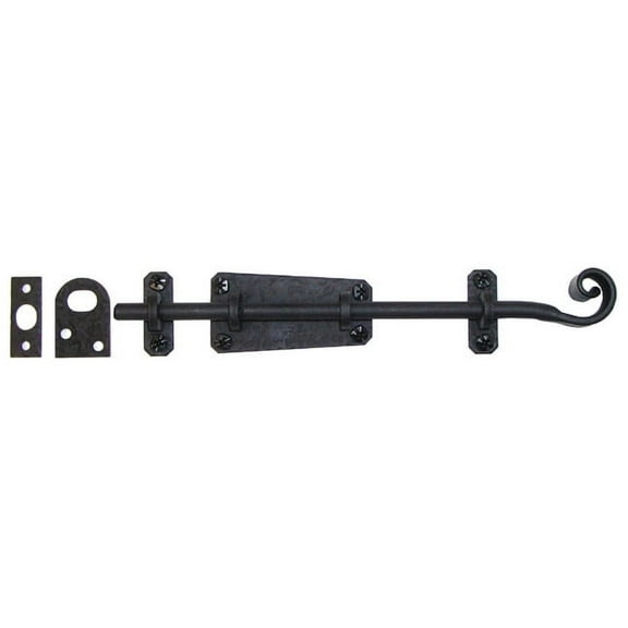 Acorn RL6BP Scroll Surface Bolt - Black