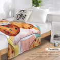 thumbnail image 5 of Hamster Blanket Botanic Hamster Gifts for Boys Men Hamster Throw Blanket for Couch Sofa Bed Soft Warm Flannel Fleece for adults50 x60, 5 of 6