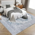 thumbnail image 2 of HOMERRY Area Rugs 8' x 10' Area Rug for Living Room Floral Carpet for Home Decor, Blue/Gray, 2 of 6