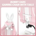 thumbnail image 5 of Luxvie Pink Gaming Chair with Footrest High Back Ergonomic Office Gamer Chair with Massage and Headrest Lumbar Support Swivel Computer Game Chair Cute Bunny Ears for Adults, 5 of 9
