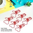 thumbnail image 1 of Binder Clips, Metal Heart Shape Unique Hollow Design 100 Pcs Wide Applications Office Binder Clips  For Clothing For Bill For Account, 1 of 8