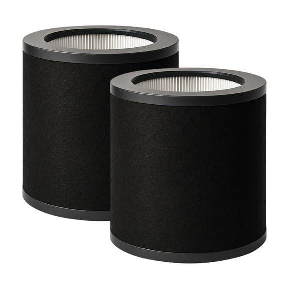 Nispira 2-in-1 True HEPA Replacement Filter for Air Purifier | Compatible with TaoTronics TT-AP008 | Remove Smoke, Dust, Pollen | 2 Pack