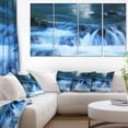 thumbnail image 1 of Beautiful Small Blue Waterfalls - Landscape Wall Art on Canvas, 1 of 3