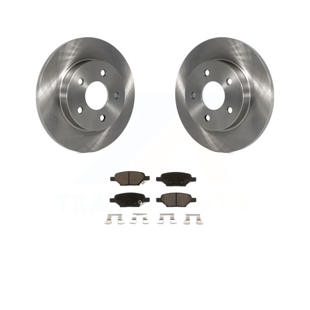 Transit Auto Rear Disc Brake Rotors And Ceramic Pads Kit For
