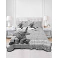 thumbnail image 3 of Modern Elephant Twin XL Size Down Alternative Comforter, Lightweight Comforter Quilt Bedding Set with Pillow Shams Grey Modern Art Bathtub All Seasons Bed Comforter Duvet Insert 68"x98", 3 of 7
