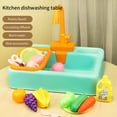thumbnail image 3 of syligr Pretend Play Kitchen Toy for Toddlers Kids Age 3-9, Electric Dishwasher Sink Playset, Role Play Water Play Set with Fruits Vegetables Dishes, Christmas Birthday Gift for Boys Girls, 3 of 9