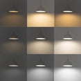 thumbnail image 4 of FSLiving NO Wiring Needed Stepless Dimming & Color Changing Hanging Swag Lamp Portable Pendant Light with 15ft Plug-in UL Cord White Light Industrial Dome Shape Shade,White Socket 1 Light, 4 of 9