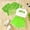Green, variant on VOUZZA Girls Summer Outfit 3-Piece Set Solid Mesh Short Sleeve Tee Letter Print Cami Top and Running Shorts Tracksuit