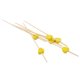 thumbnail image 2 of 100 palillos desechables de bambú para cócteles, suministros para fiestas (decoración en forma de corazón amarillo), 2 of 8