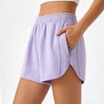 thumbnail image 2 of Sentmoon Plus Size Shorts High Waist Womens Long Shorts Breathable Solid Color Regular Fit Womens Swim Shorts with Pockets Trendy for Hot Weather and Humidity Hawaii S-3XL, 2 of 9