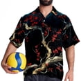 thumbnail image 4 of Tree Men's Casual Printed Button Down Short Sleeve Beach Shirts, 4 of 6