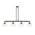 thumbnail image 5 of Innovations Lighting  Bell 4 Light 53" Stem Hung Island Light Antique Brass/Clear, 5 of 5