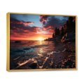 thumbnail image 2 of Designart "Coastal Twilight Rocky Beach wall art II" Nautical & Beach Floater Framed Canvas Print, 2 of 7