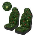thumbnail image 6 of Binienty Christmas Lights Car Seat Covers Set of 2 Soft Fluffy Automotive Front Seat Covers Plush Warm Winter Car Accessories Universal for Most Vehicles, 6 of 8