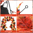 thumbnail image 5 of Halloween Garlands Black Maple Leaf Garland for Halloween Porch Indoor Outdoor Décoration Artificial Vines for Halloween Home Party Supplies 11.48ft Red, 5 of 6
