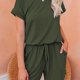 thumbnail image 1 of Mono De Cintura Con Cordón, Mono De Manga Corta Casual, Ropa De Mujer, 1 of 4