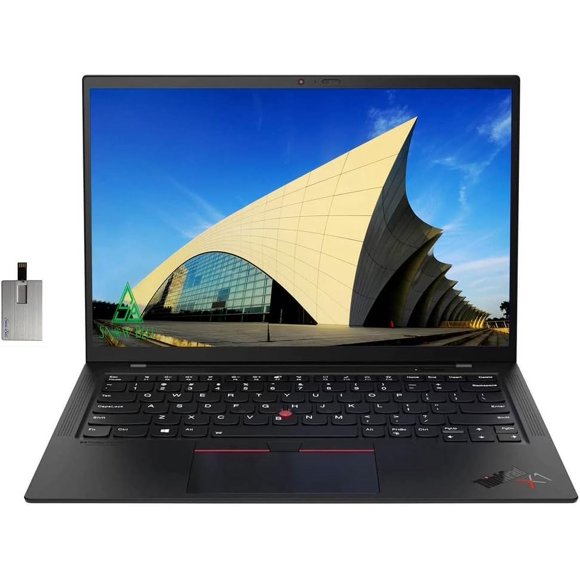 Lenovo ThinkPad X1 Carbon Gen 9 14 Pouces FHD Écran Tactile Portable Professionnel, Intel Core i7-1165G7, 32 Go RAM, 1 To PCIe SSD, Clavier Rétroéclairé, Lecteur d'Empreintes Digitales, Win 10 Pro, Noir, Carte USB 32 Go