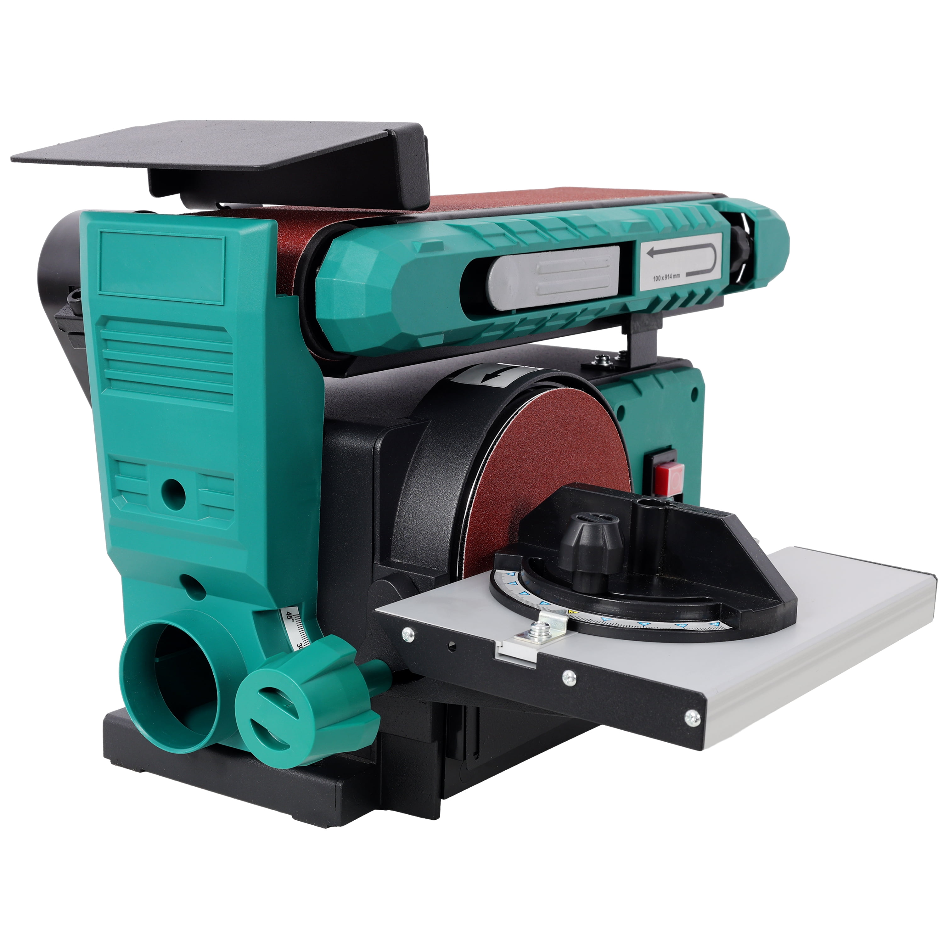 LiviNest 4x36 Inch Belt Sander: Industrial Benchtop Grinder with 6 Inch Disc - Metal Frame Adjustable Worktable for Woodworking & Furniture Restoration - Compact Workshop Tool for Small Studio Owners
