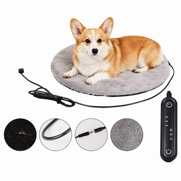 USB Pet Heating Pad – Turns Any Pet Bed Heated (Use Inside Bed), 5V/2A Required, 3-Temp , Waterproof Warmer for Cats/Dogs, Power Bank/Wall Powered (12"x12")