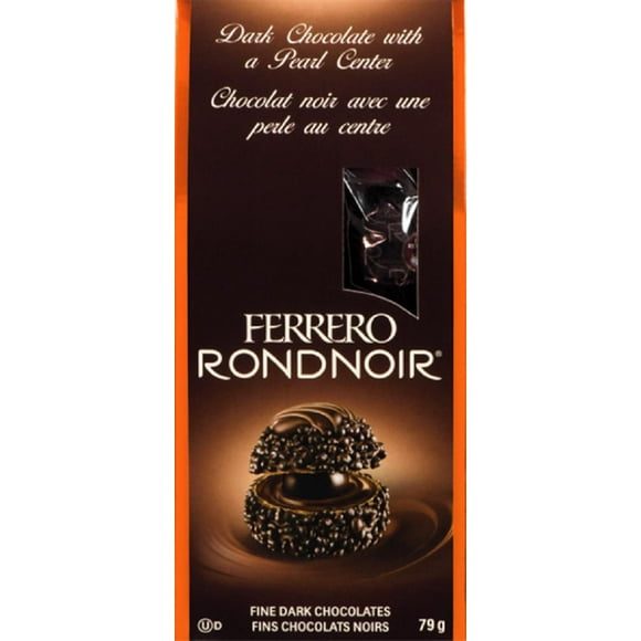 FERRERO RONDNOIR, Fine Dark Chocolates, 8 Individually Wrapped Chocolates per Bag, 80g