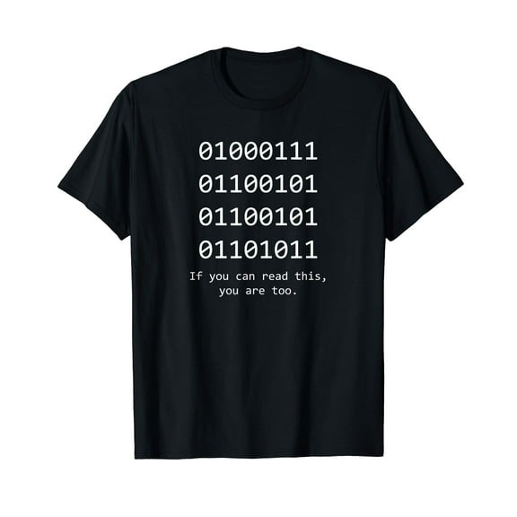 Funny Computer Binary Code Programmer, Developer Geek Gift T-Shirt
