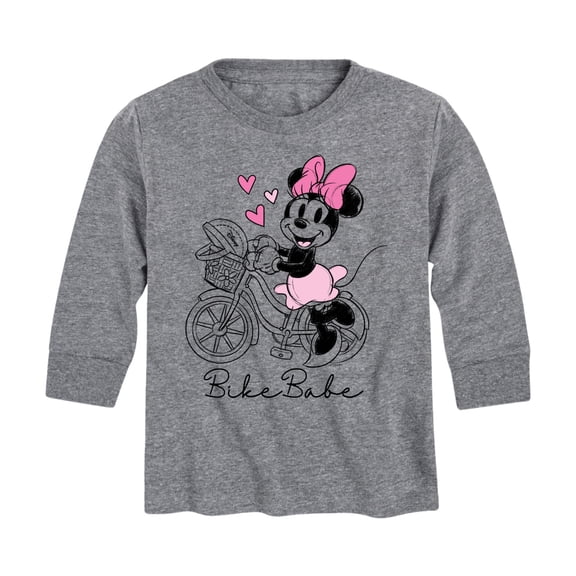 Mickey & Friends - Bike Babe - Toddler And Youth Long Sleeve Graphic T-Shirt