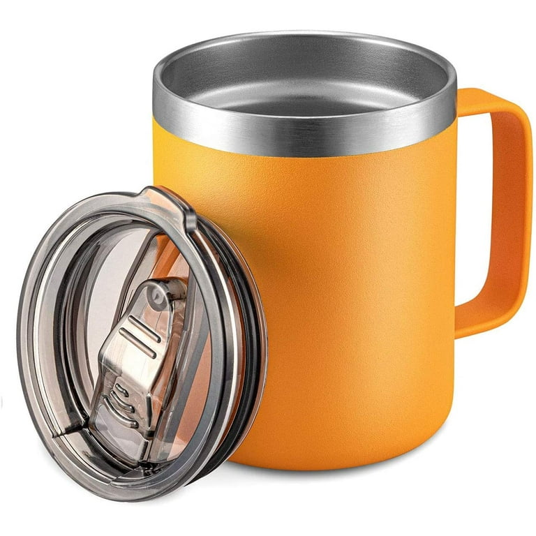 Ezprogear 12 oz Stainless Steel Coffee Mug Travel Cup (Orange