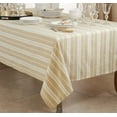 thumbnail image 4 of Fennco Styles Neutral Classic Multi Striped 100% Cotton Tablecloth - Various Size Table Cove for Everyday Use, Home, Dining Room Décor and Banquets, 4 of 20