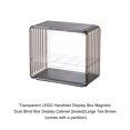 thumbnail image 4 of Kearding Vitrina de acrílico transparente Vitrina de almacenamiento de montaje transparente Caja de exhibición a prueba de polvo Organizador Almacenamiento y organización del hogar L/marrón, 4 of 6