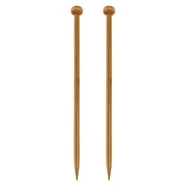 Uxcell 2Pcs 8mm Bamboo Knitting Needle Straight Single Pointed 9.8 inch Long