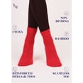 thumbnail image 6 of HUGH UGOLI Women Diabetic Ankle Socks, Super Soft , Thin Bamboo Socks, Wide , Loose, Non-Binding Top , Seamless Toe, 4 Pairs,Blue/Red/Brown/B.Brown‌, Shoe Size: 10-12, 6 of 6