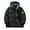 Black, variant on hoksml Women's Insulated Down Jacket Contrast Hooded Drawstring Winter Warm Puffer Coat with Pockets M-5XL