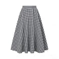 thumbnail image 4 of Edvintorg Clothes for Girls Fashion Plaid Elastic Waisted A-Line Maxi Skirt with Pockets Summer Casual Beach Skirts, 4 of 6