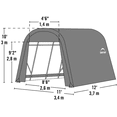 thumbnail image 4 of 11' x 12' x 10' Round Style Shelter, Gray, 4 of 4