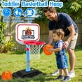 thumbnail image 5 of Toddler Basketball Hoop for Kids 1-3, Mini Adjustable Basketball Hoops Indoor with Balls Outdoor Pool Basketball Goal Sports Play Toys for 1 2 3 year old Baby Boys Girls First Birthday Gifts, 5 of 7
