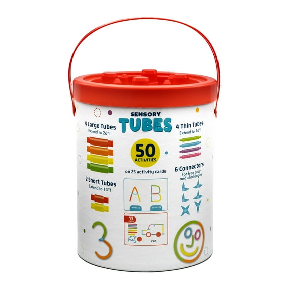 Chuckle & Roar Connect & Build Sensory Fidget Tubes for Children Aged 3 and Up