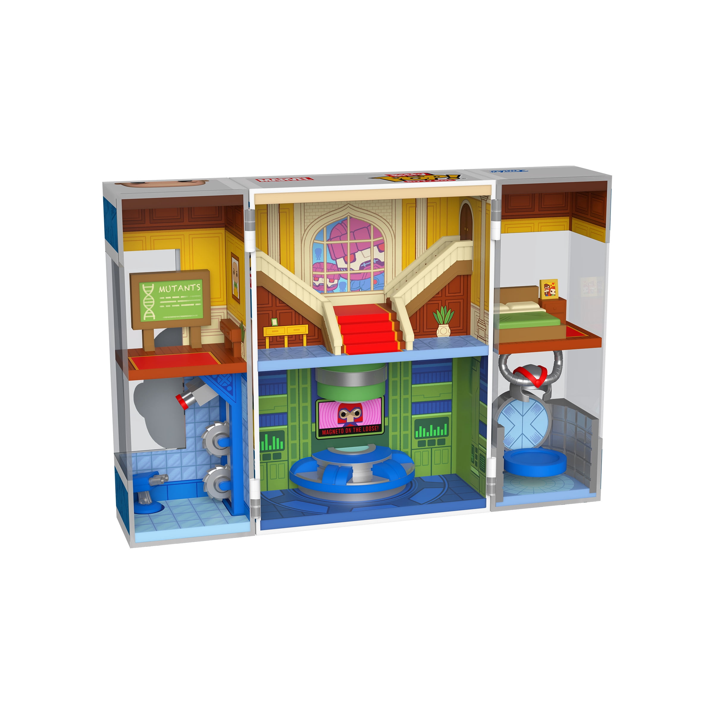 Funko Bitty POP! Box: X-Men - Xavier's School with Professor X and Wolverine Collectible Vinyl Mini-Figures