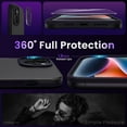 thumbnail image 4 of Designed for iPhone 14 Plus Case, with 2 x Screen Protector and Camera Lens Protector [Not Yellowing] Shockproof Protective Phone Case for iPhone 14 Plus 6.7 inch-Matte Purple, 4 of 13