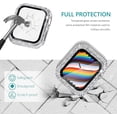 thumbnail image 2 of Compatible with Apple Watch Case with Screen Protector for Apple Watch Series 6/5/4/3/2/1, Bling Case Diamond Tempered Glass Protective Cover (Silver, 42mm), 2 of 9