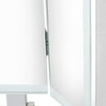 thumbnail image 3 of Impressions Vanity Trifecta Plus LED Illuminated Light Strip 3 Mirrors Desk Makeup Vanity Mirror (White), 3 of 9