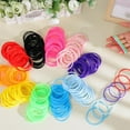 thumbnail image 4 of 100/200 Pcs 80s Multicolor Silicone Jelly Rubber Bracelets Hair Ties Women, Mixed Style, Random Color, 4 of 7