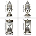 thumbnail image 3 of Elegant European Hourglass Ornament 15/30 Minutes Sand Timer for Desk or Shelf Display Vintage Glass Sand Clock Stand, 3 of 8
